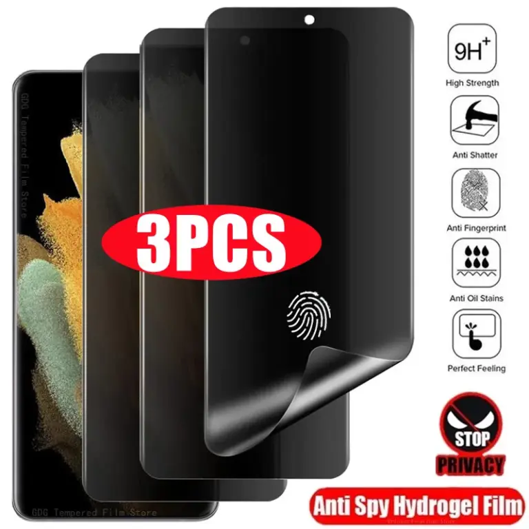 3 Stück Anti-Spion-Hydrogel-Film Displays chutz folie für Samsung Galaxy S21 S20 S22 S23 Ultra Note 20 10 fe S10 plus S10e Datenschutz folie