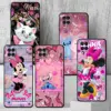 Telefon schwarz Fall für Samsung Galaxy A13 A22 5g A51 A32 A54 A23 A72 A12 A52 A34 A33 Silikon hülle Minnie Stitch Anne Disney Cas 2