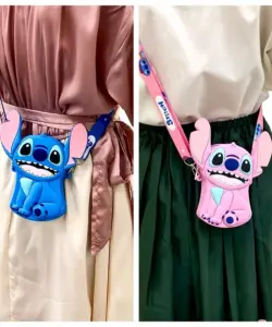 Disney Umhängetasche Stich Engel Geldbörse Jungen Mädchen Kinder Mini Aufbewahrung tasche Cartoon Puppen Umhängetaschen Geschenke Reise Handtasche