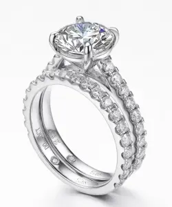 Serenity 3ct Moissanit Reihe Ringe Für Frauen S925 Silber Bands Funkelnden D Farbe Labor Diamant Ehering Überzogene 18K edlen Schmuck