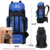 90L Wasserdicht Wandern Camping Rucksack Trekking Tasche Rucksack Große Kapazität Reise Outdoor Sport Taschen Camping Ausrüstung Männer 6