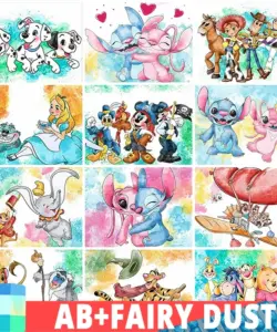 Fee Staub ab Disney DIY Stich Dumbo Diamant Malerei Löwe Cartoon Spielzeug Geschichte Hand farbe Alice auf Leinwand Wohnkultur