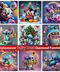 Disney Mickey Maus Lilo Stich Fee Staub Diamant Malerei Mosaik Cartoon Stickerei Kreuz stich Handwerk Wohnkultur Geschenke