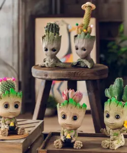 Groot Blumentopf, Heimdekoration, Vasen, multifunktional, Groot, Blumentopf, Ornamente, Anordnung, Actionfigur, Figur, Stifthalter