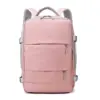 Lässiger Reiserucksack für Damen, große Kapazität, wasserdicht, Diebstahlschutz, lässiger Rucksack mit Gepäckgurt, Laptop-Rucksack für Damen
