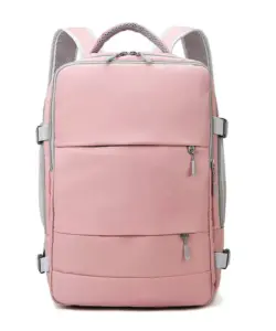 Lässiger Reiserucksack für Damen, große Kapazität, wasserdicht, Diebstahlschutz, lässiger Rucksack mit Gepäckgurt, Laptop-Rucksack für Damen