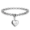 925 Sterling Silber fein 26 Buchstaben Frauen Männer Kette Armband Charme Herz niedlich Hochzeit Persönlichkeit Schmuck Dame Geschenk Party 20cm