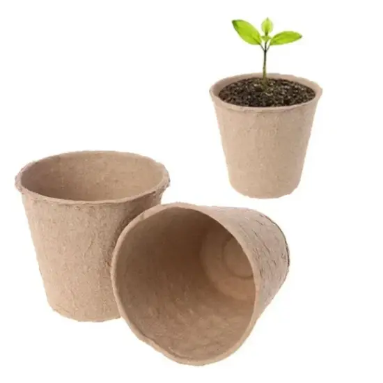 Kokos-Kokos-Samen-Starter, Pflanztöpfe, biologisch abbaubare Kindergartentöpfe, Setzlingstöpfe, Keimschalen, Etiketten, Samen, Aussaat 2