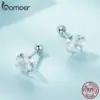 Bamoer platini ert klassische cz Ohr stecker 925 Sterling silber hypo allergen elegante Ohrringe Modeschmuck 3mm 5mm 7mm 5