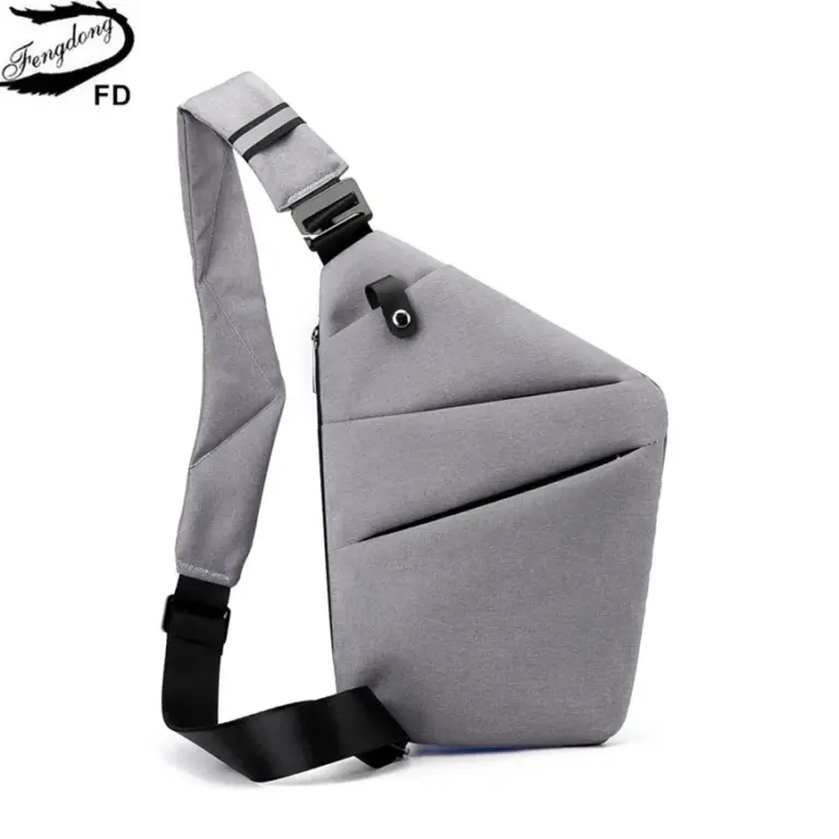 Fengdong männer ultra dünne anti-diebstahl kleine brust tasche mini kreuz körper taschen männlichen schulter sling tasche für reise junge sport tasche