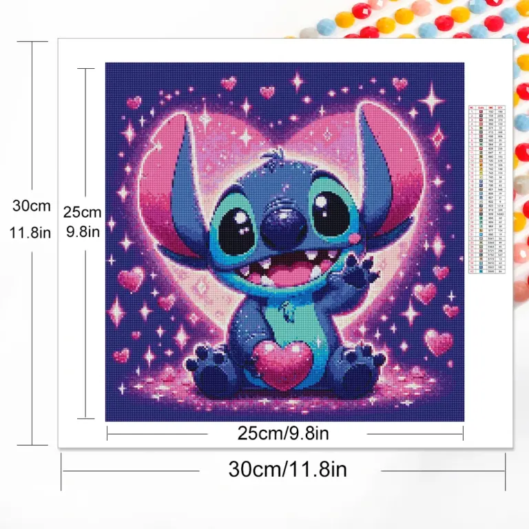 Disney Diamant Mosaik Lilo Stich Malerei voller runder Stich Stickerei Cartoon Bild Strass Neuankömmling Dekor für zu Hause 2