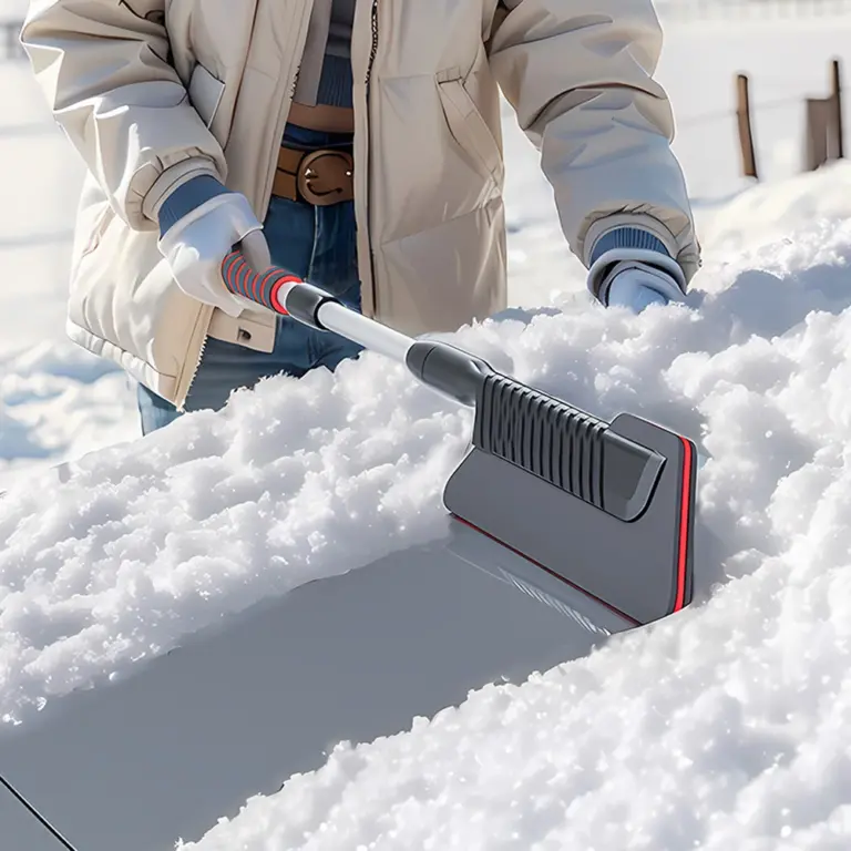 3-in-1-Auto-Schneeschaufel, universelle abnehmbare Schneebürste, Frontscheibe, Eiskratzen, Abtauen, Besen für Auto, Fahrzeug, Schneemobile