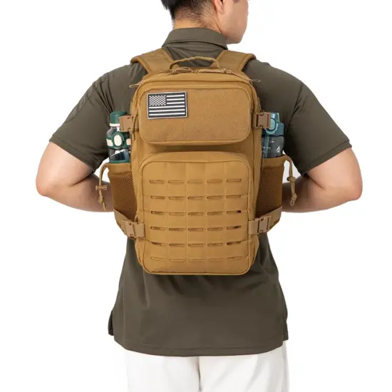 25L Taktischer Rucksack Outdoor-Tasche für Fitness MOLLE Rucksack GYM Für Frauen/Männer EDC Wandern Überleben Rucksack Hexe Flaschenhalter 4