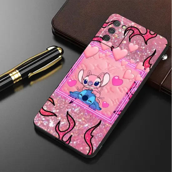 Telefon schwarz Fall für Samsung Galaxy A13 A22 5g A51 A32 A54 A23 A72 A12 A52 A34 A33 Silikon hülle Minnie Stitch Anne Disney Cas 5