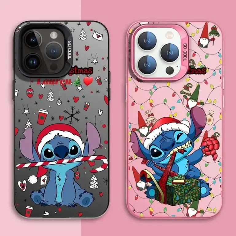 Disney Stitch Weihnachten Handy hülle für Apple iPhone 15 Pro Max 13 14 plus 12 11 Pro 8 7 plus XS Max Matt