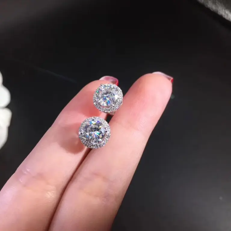 1 Carat Zertifiziert Moissanite Stud Ohrringe Für Frauen Platin Überzug Sterling Silber Diamanten Ohr Studs Hochzeit Edlen Schmuck 3