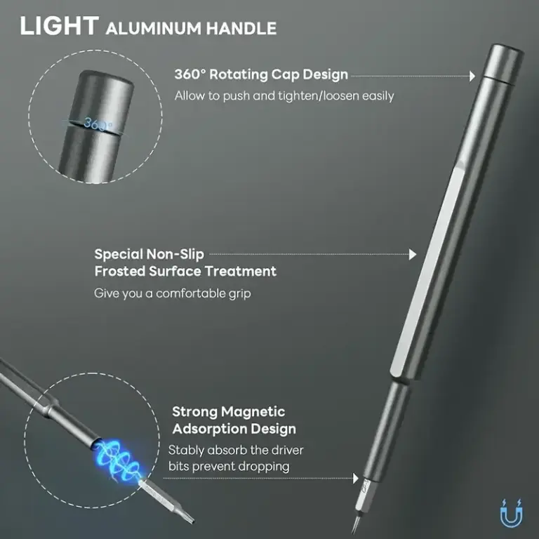 63-in-1-Präzisions-Uhren-Schraubendreher-Set, magnetisches professionelles Reparaturset, kleiner Schraubendreher aus Chrom-Vanadium-legiertem Stahl 5