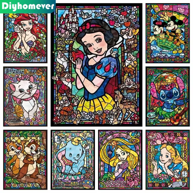 Disney Zeichentrick figuren Diamant malerei, Mosaik Prinzessin Mickey, Kreuz stich, Stickerei Strass steine, DIY Geschenke für Kinder