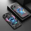 Kunst Cartoon Stitch Handy hülle für iPhone 15 14 13 12 11 Pro Max Mini XS Max XR X 8 Plus Se matti erte durchscheinende Abdeckung