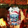 (MINISO) Die Disney Stitch Christmas Series Family Gift Hoodies Casual Style Streetwear Sweatshirts Herbst/Winter Tops Damen Mäntel