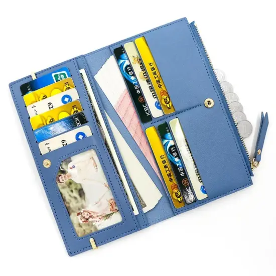 Disney Stich Brieftasche Frauen Lange Geldbörse Cartoon Fashion Zipper Geldbörsen Geldbörse Multilayer Karten Halter PU Leder Kupplung Tasche 2