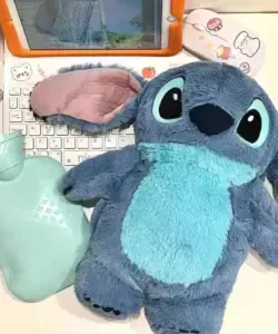 Anime Kawaii Turo Lilo Stich Plüsch Wärmflasche Winter Frauen Hause Wasser Füllung Hand Wärmer Monster Geschenk Spielzeug