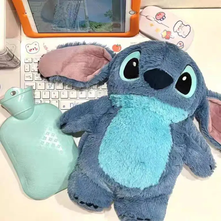 Anime Kawaii Turo Lilo Stich Plüsch Wärmflasche Winter Frauen Hause Wasser Füllung Hand Wärmer Monster Geschenk Spielzeug