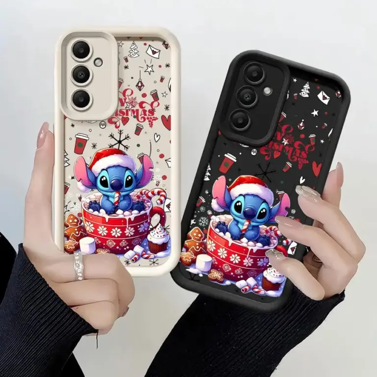 Hülle für Samsung Galaxy A54 A52 A14 A53 A12 A13 A50 A23 A71 A34 A51 A33 A21s A32 A15 A05s Handyhülle Disney Stitch Weihnachten 2