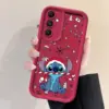 Hülle für Samsung Galaxy A54 A52 A14 A53 A12 A13 A50 A23 A71 A34 A51 A33 A21s A32 A15 A05s Handyhülle Cartoon Stitch Weihnachten 3