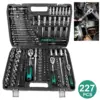 227 stücke Steckschlüssel Set Ratsche Drehmomentschlüssel Combo Kit Auto Reparatur Werkzeug 1/4 3/8 1/2 Ratsche Schraubenschlüssel Schraubendreher Bits hand Werkzeug