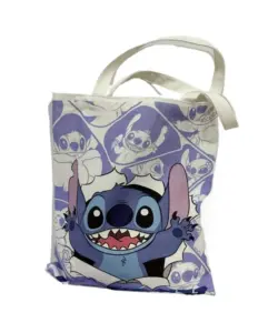 Einkaufstasche mit Disney-Stich-Print, Umhängetasche mit großer Kapazität, lässige Damen handtasche für den Einkauf in der Arbeits schule