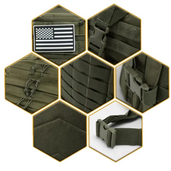 QT&QY 30/50L Taktische Rucksäcke Für Mann Hking Outdoor Survival Taschen 3P Assault Pack EDC Molle Pack Für Trekking Jagd Tasche 6