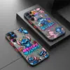 Lilo cartoon niedlicher stich für samsung galaxy s23 s22 s21 s20 fe ultra plus s10 lite 5g gefrostete durchscheinende telefon hülle