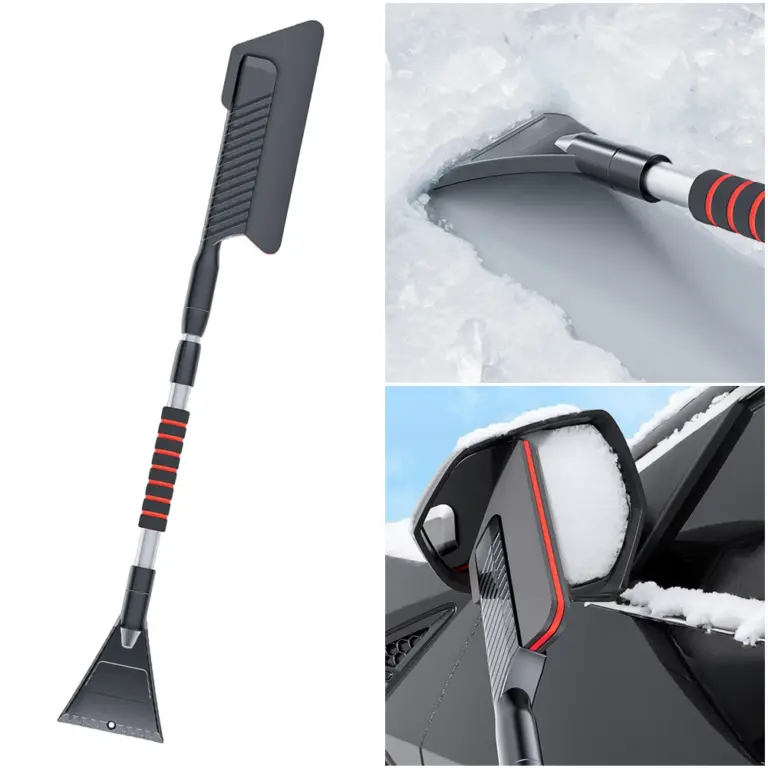 3-in-1-Auto-Schneeschaufel, universelle abnehmbare Schneebürste, Frontscheibe, Eiskratzen, Abtauen, Besen für Auto, Fahrzeug, Schneemobile 5