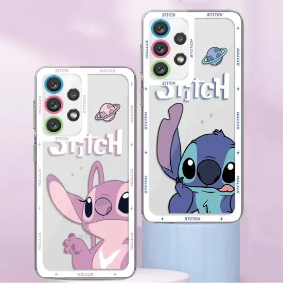 Cartoon Lilo Stitch Handy hülle für Samsung Galaxy A14 A53 A13 A73 A33 A24 A23 A54 A25 A34 4G 5G klare Silikon hülle 6