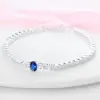 Luxus Silber Farbe Kristall Armbänder für Frauen Mode Herz Zirkon Kette Armband Strass Armreif Hochzeit Braut schmuck 5