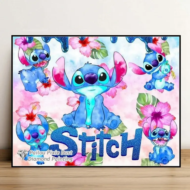 Disney Lilo und Stich Weihnachten Diamant Malerei ab Bohrer Kunst Stich hat einen Glitch Film Kristall Kreuz stich Dekor 2