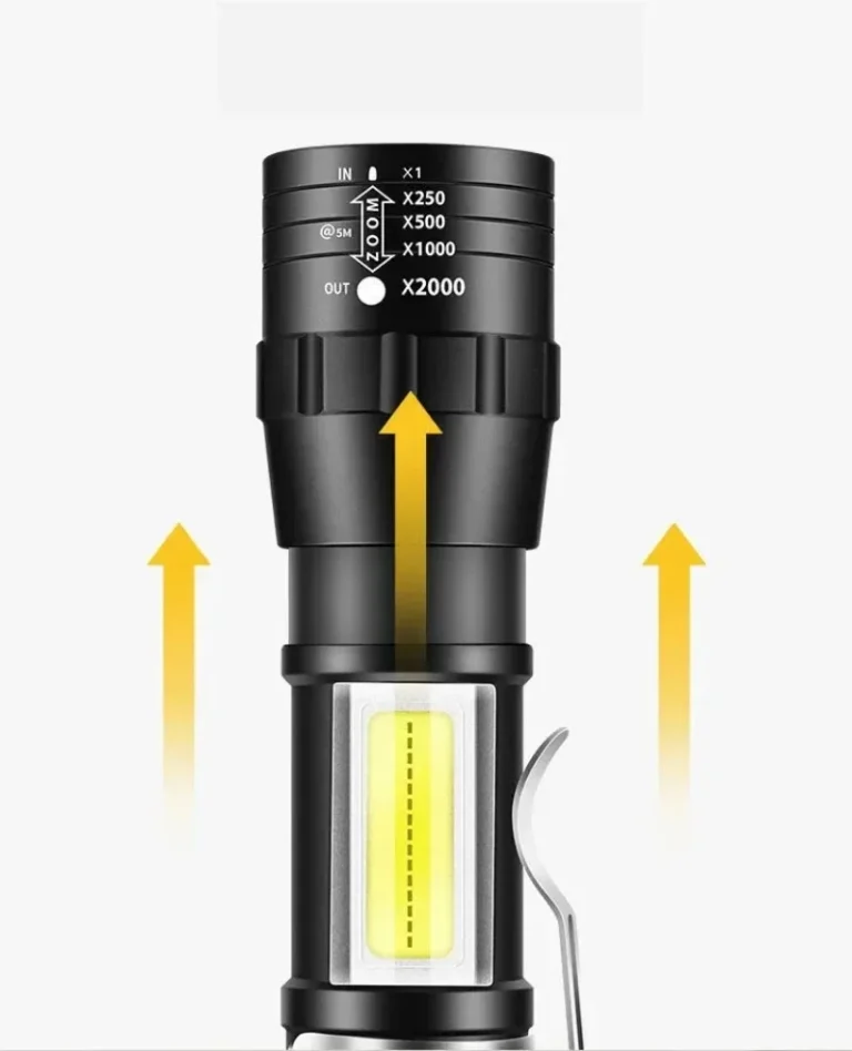 1-5 Stück Mini LED Taschenlampe Zoom Taschenlampe Cob Xpe Lampe eingebaute Batterie lampe Outdoor wasserdichte Not tasche Licht mit Stift clip 4