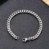 1pc Herren Silber dominierende Edelstahl Kette Armband, kubanische Glieder Armband für Männer 3