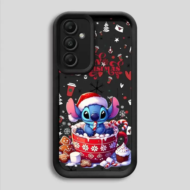 Hülle für Samsung Galaxy A54 A52 A14 A53 A12 A13 A50 A23 A71 A34 A51 A33 A21s A32 A15 A05s Handyhülle Disney Stitch Weihnachten