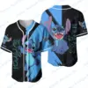 2024 neue Arriavl Cartoon niedlichen Stich Baseball Trikot lässig Urlaub Sport Outfits übergroße Baseball-Shirt für Erwachsene/Kinder