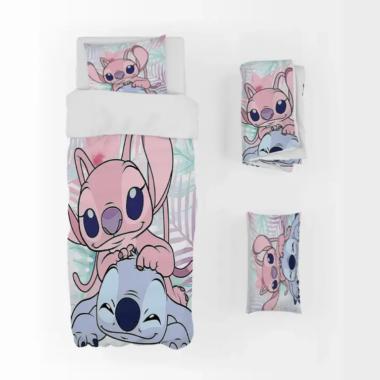 Cartoon niedlichen Stich Bett bezug Kinder Bettwäsche Set Quilt Bett bezug Kissen bezug Kinder Bett bequeme Abdeckung Bett Set Twin King 6