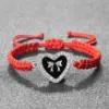 Mode Geflochtene Handgemachte Seil Armreifen Liebhaber Armbänder Für Frauen Männer Valentinstag Geschenk Gebet Schmuck Anhänger Yoga Glück Liebe 2