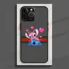 Deluxe Disney Stitch Handy hülle für iPhone 15 14 13 12 11 8 7 Pro Max Mini XS XR X Plus Se matti erte durchscheinende Abdeckung 3