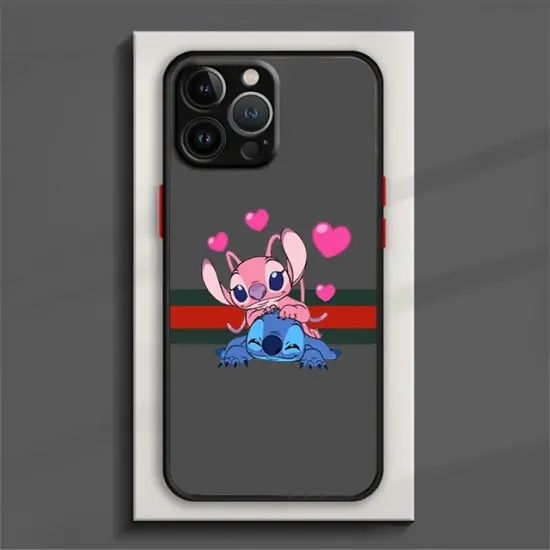 Deluxe Disney Stitch Handy hülle für iPhone 15 14 13 12 11 8 7 Pro Max Mini XS XR X Plus Se matti erte durchscheinende Abdeckung 3