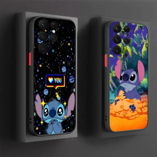 Disney Cartoon Stich für Samsung A91 A81 A71 A51 A42 A41 A31 A21 A14 A13 A12 A11 A04 s matti erte durchscheinende Telefon hülle 2