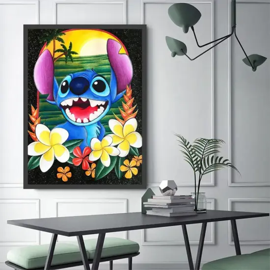 Disney 5d Diamant Malerei auf Clearance Lilo Stich Verkauf Mosaik Cartoon volle runde Bohrer Stickerei Meer Blume Wanda uf kleber 3