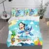 Stich Bettwäsche Set 3-teiliges Set 1 Bett bezug 100% Polyester Bett bezüge Twin niedlichen bedruckten Cartoon Anime Wohnkultur 4