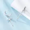 ANENJERY Einfache Delicate 925 Sterling Silber Herz Form Clip Ohrringe Für Frauen Kette Ohrringe ohrringe pendientes S-E1052 3