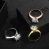 Oevas funkelnde 0,5-3 Karat Moissan ite Ringe für Frauen 18 Karat Weißgold Farbe Sterling Silber Hochzeit edlen Schmuck Geschenke 6